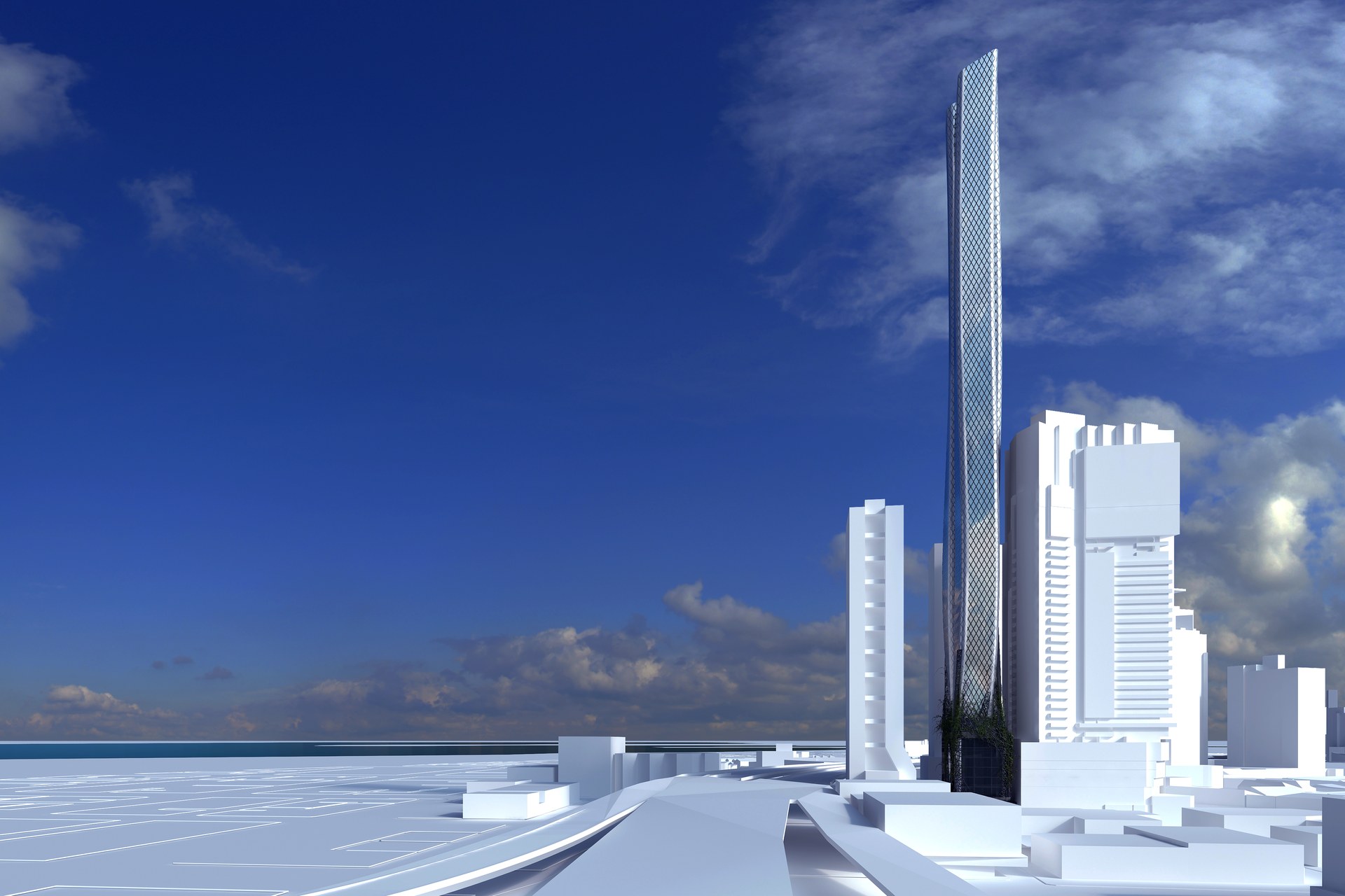 Elysium — the completed towers
