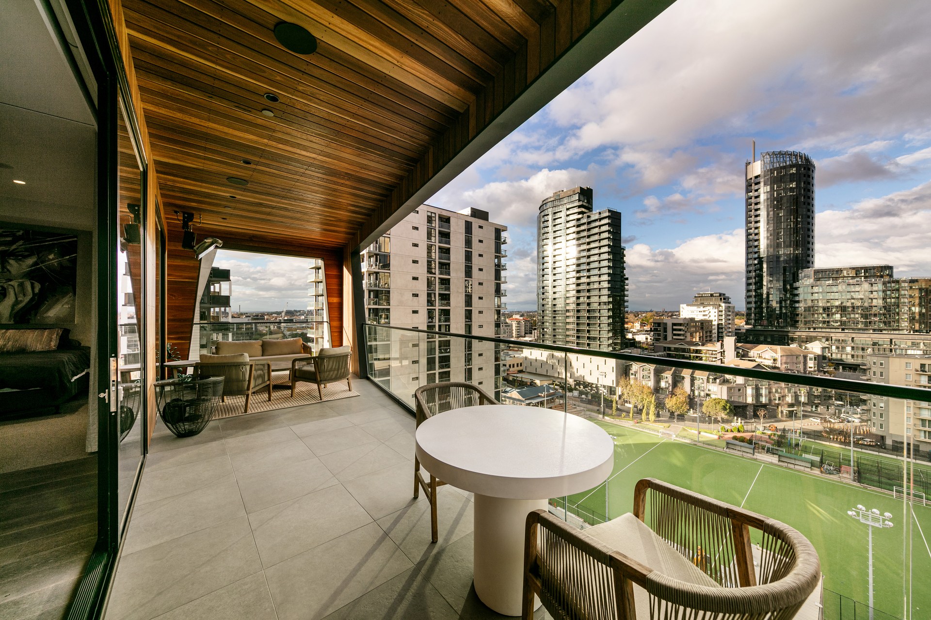 SXY2 Penthouse — the terrace and the city beyond