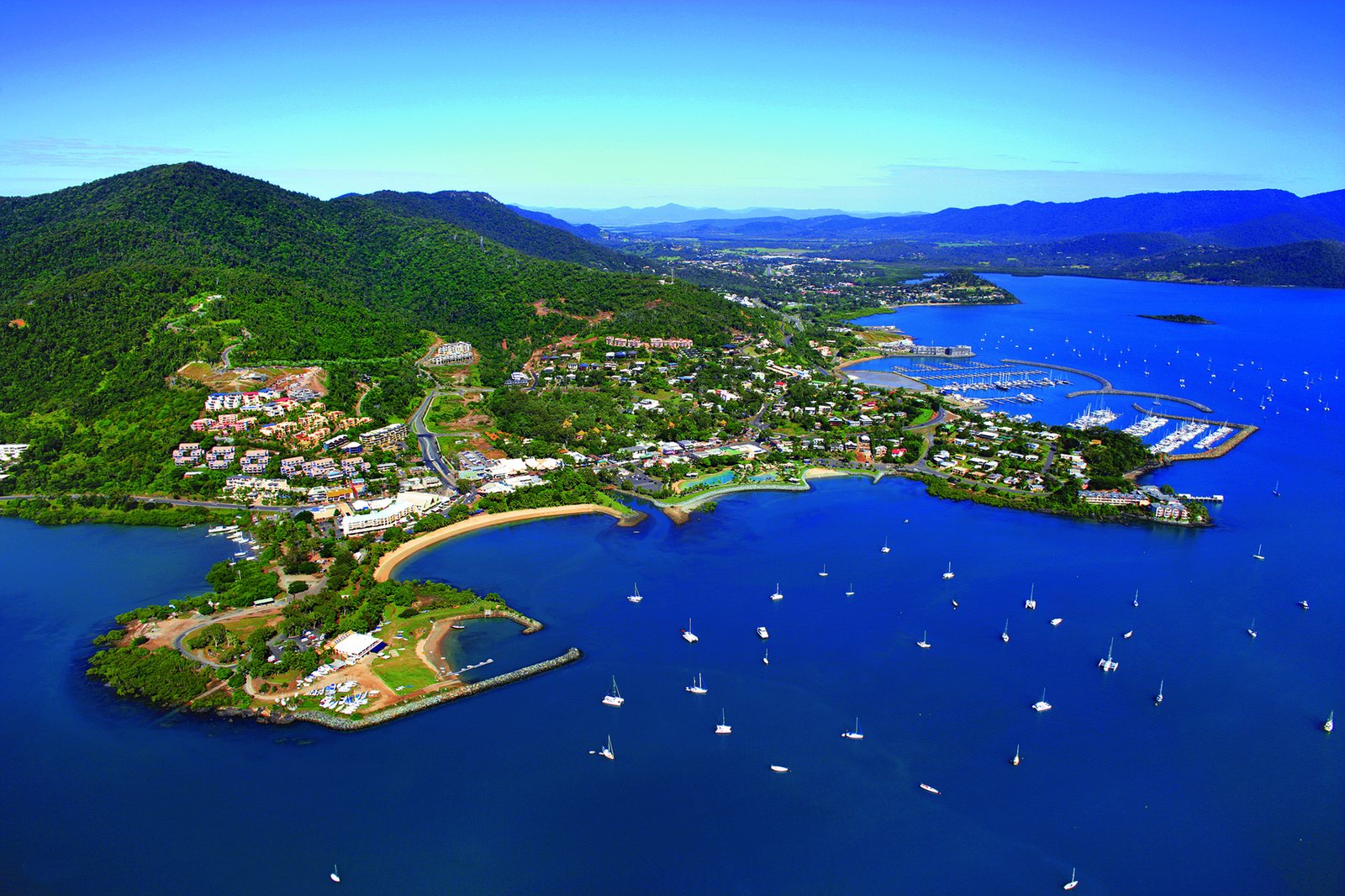 Airlie Summit, Airlie Beach, QLD — aerial view of the completed development