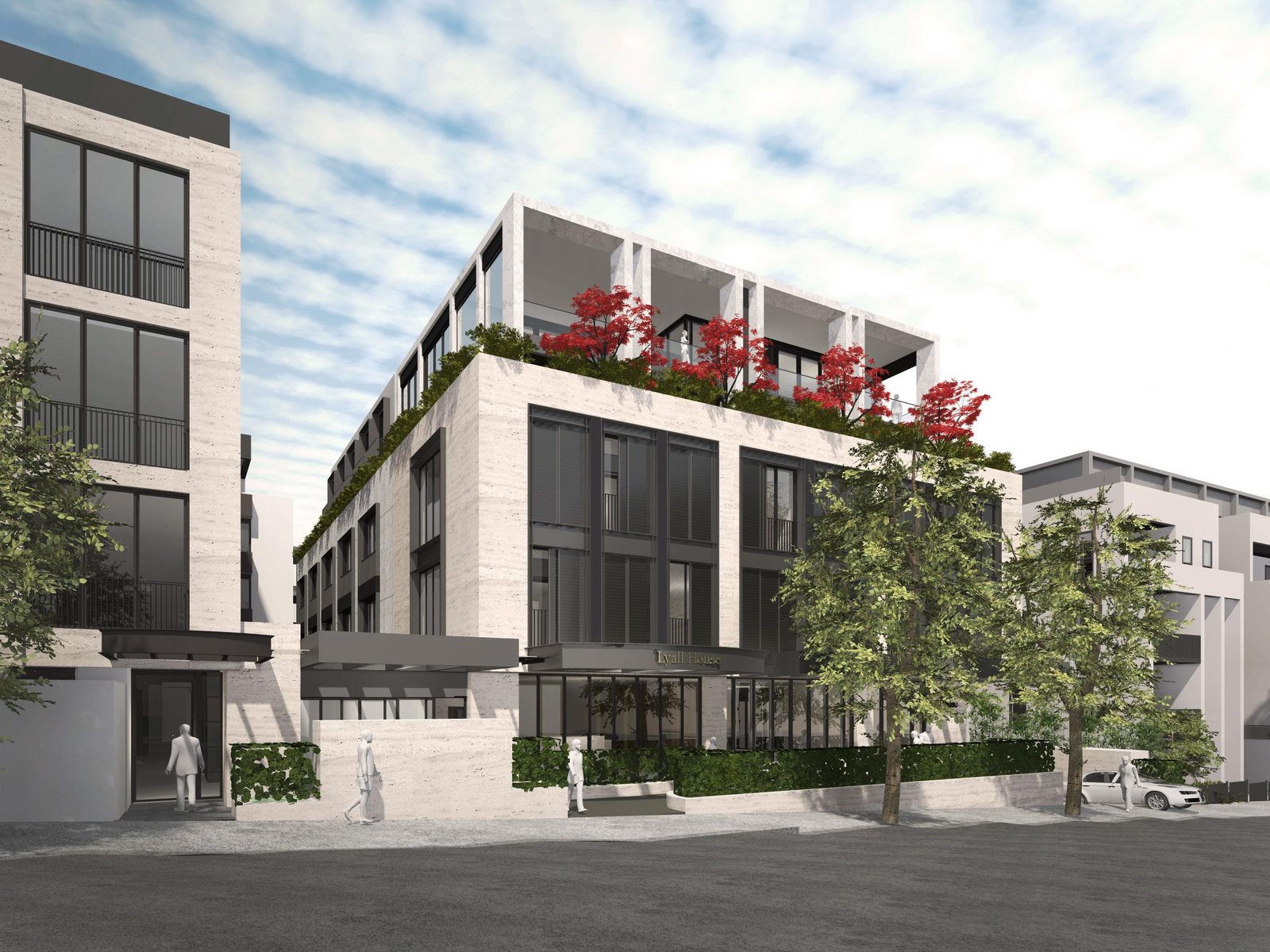 The Lyall Residences, South Yarra, VIC — exterior, garden elevation
