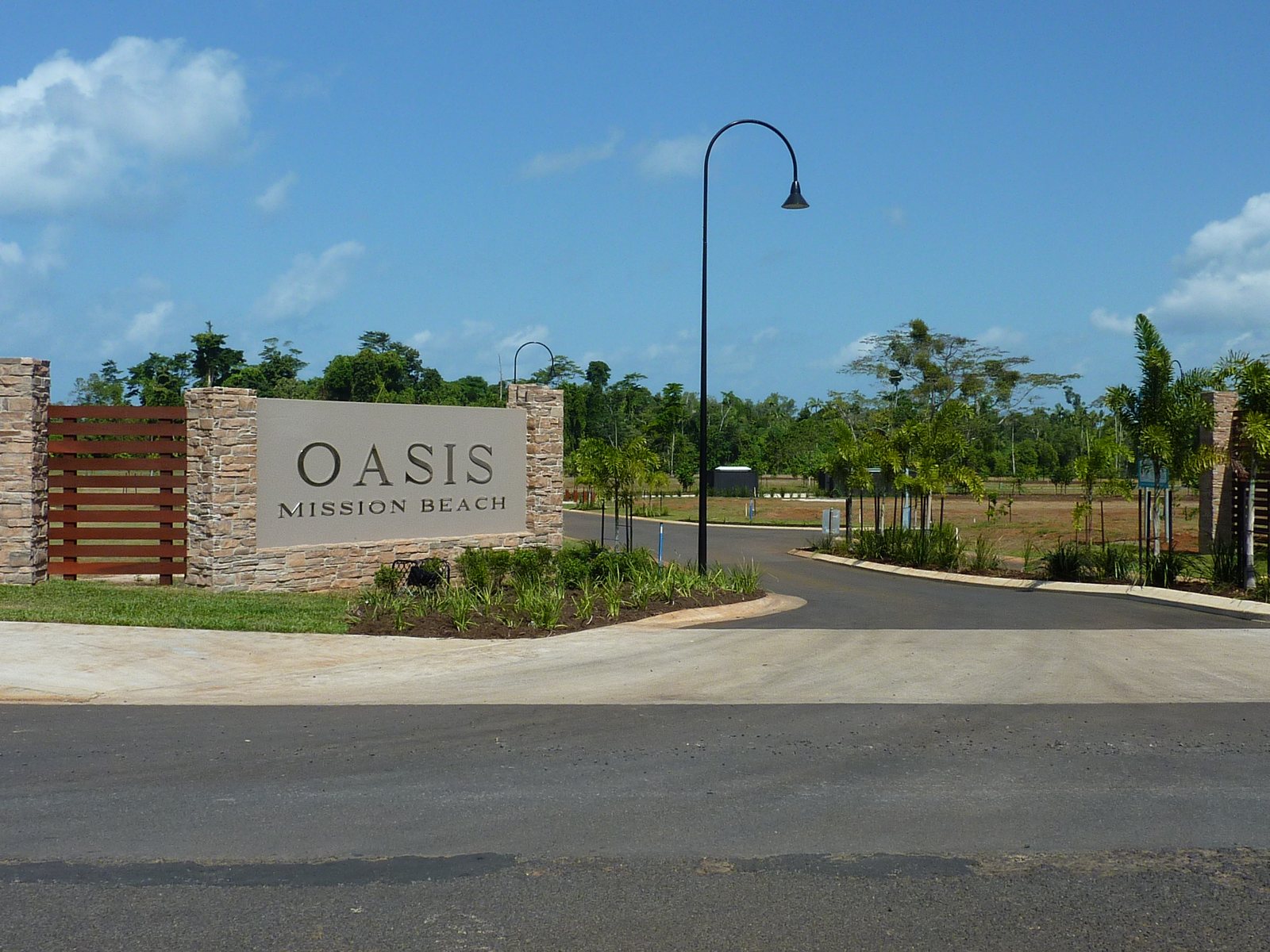 Oasis, Mission Beach, QLD — the estate signage