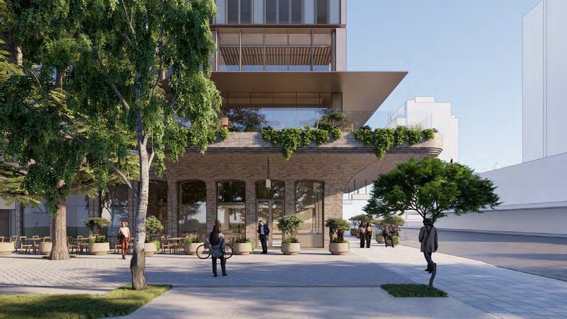 Pulteney House, Adelaide, SA — the entrance and street frontage