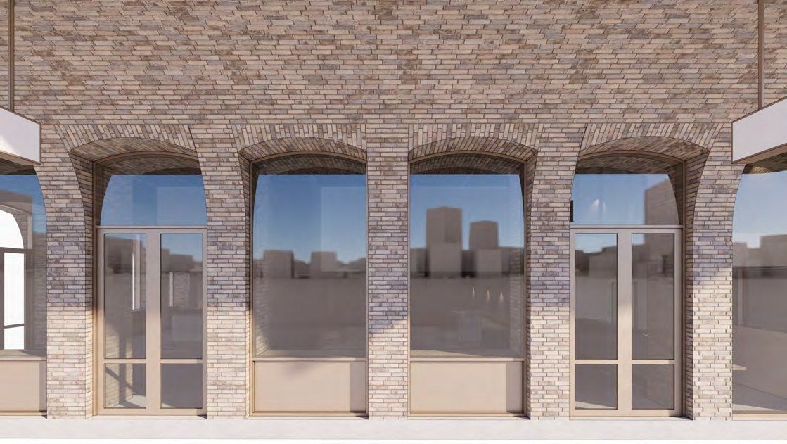 Pulteney House, Adelaide, SA — brick facade detail