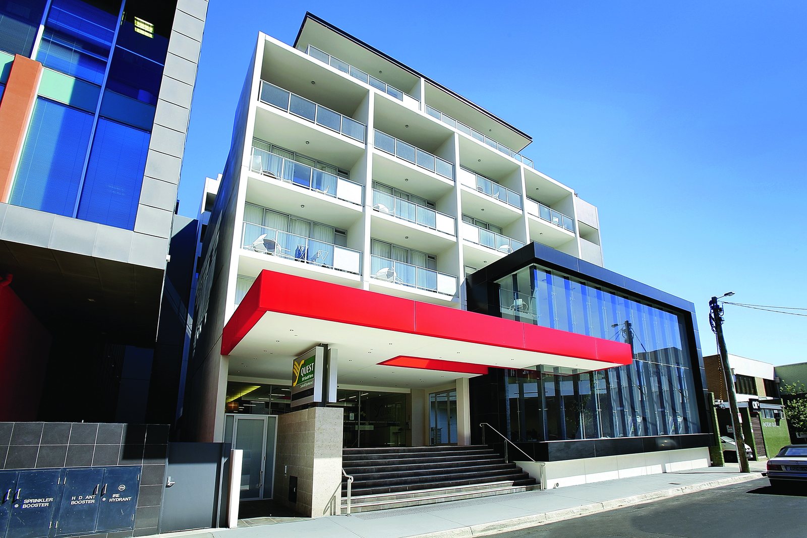 Quest South Yarra, South Yarra, VIC — the completed building, street view