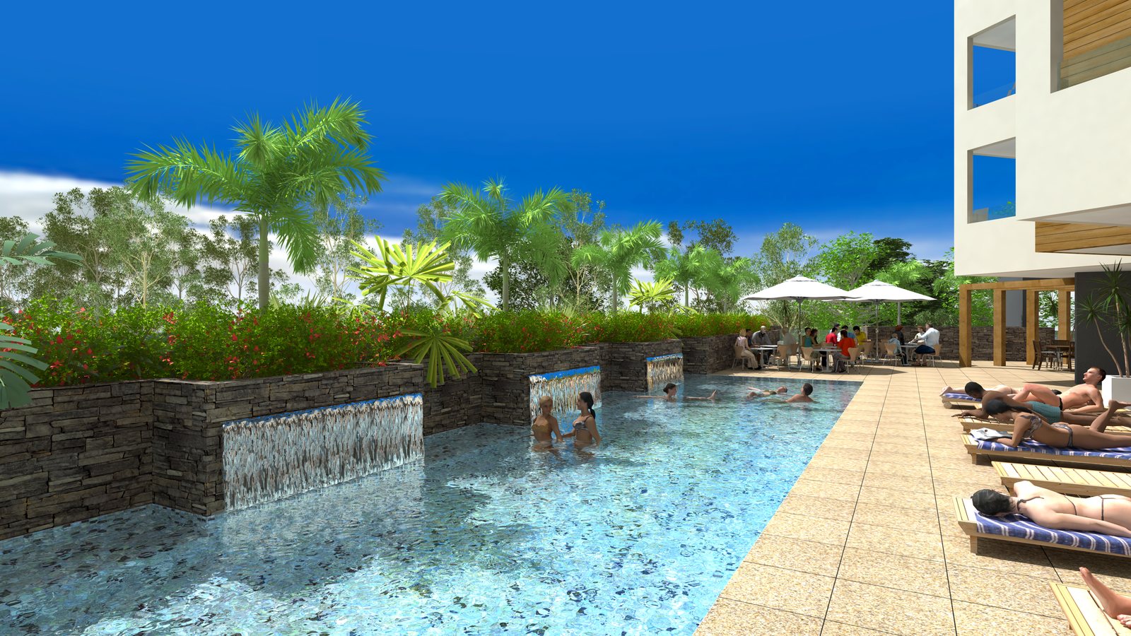 Waterfront, Hervey Bay, QLD — the pool and plaza
