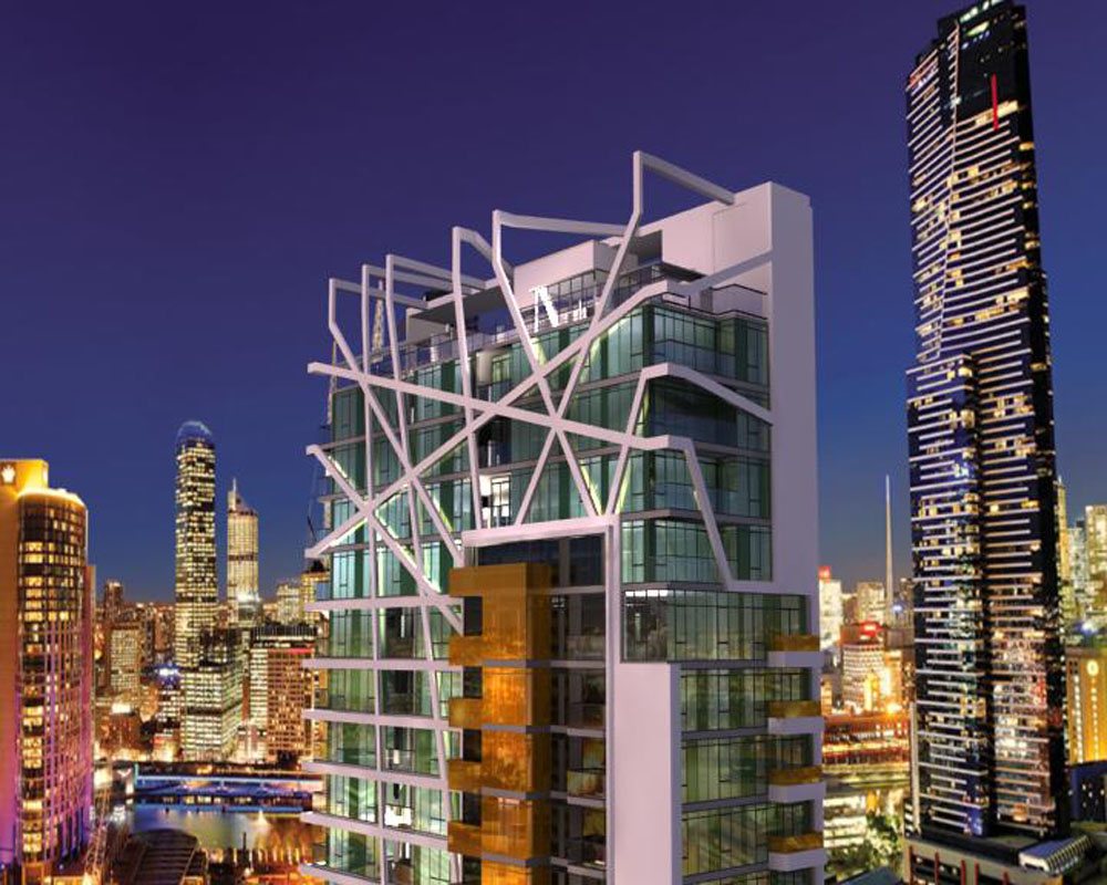WRAP Residences, Southbank, VIC — the white lattice crown